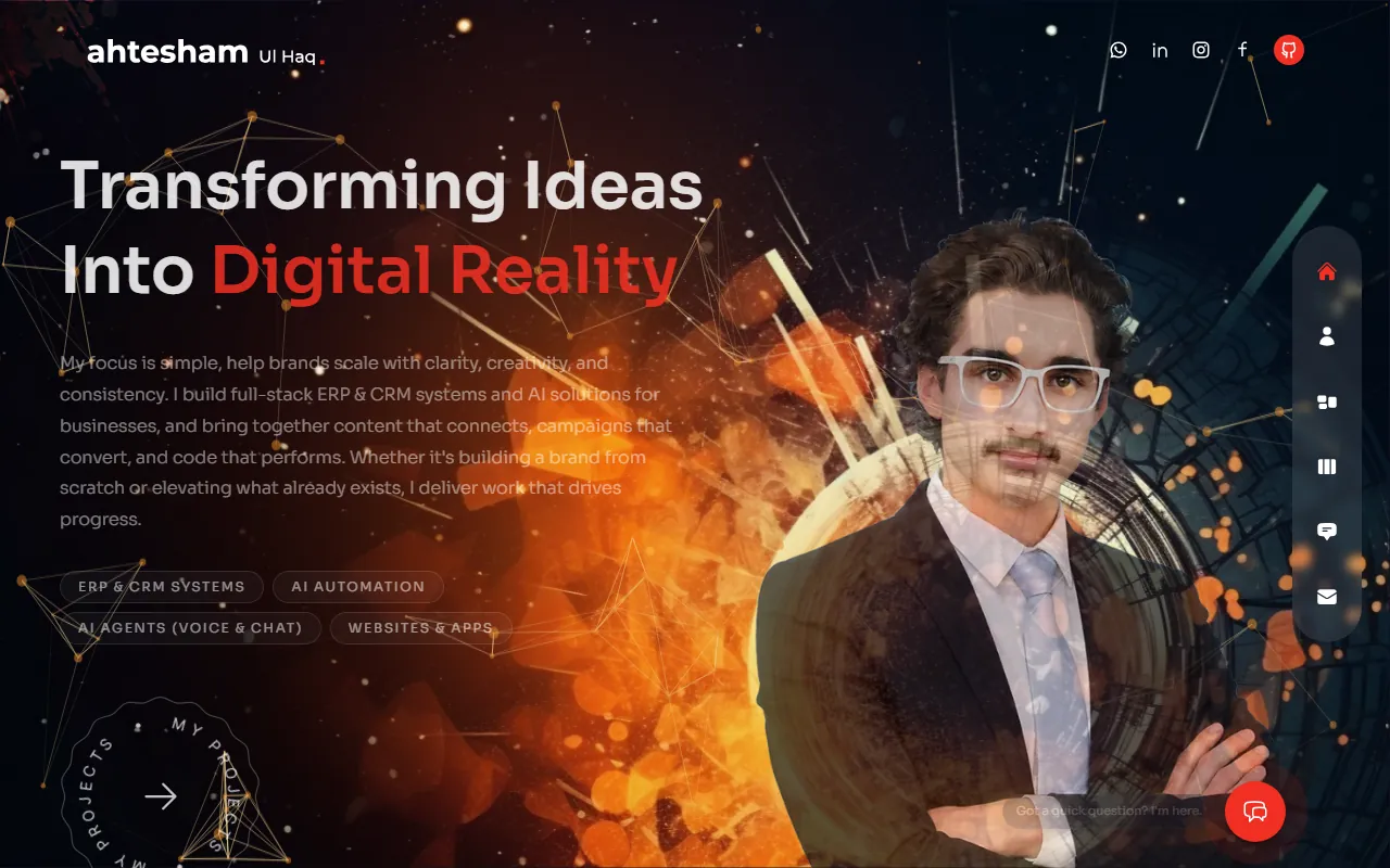 Screenshot of Ahtesham Ul Haq — Portfolio