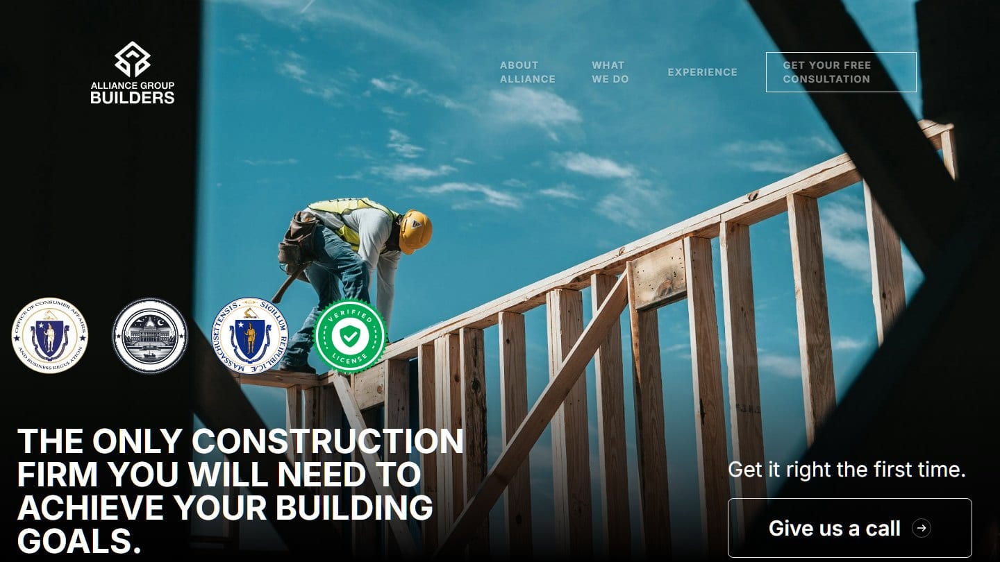 Homepage of the Alliance Group corporate website